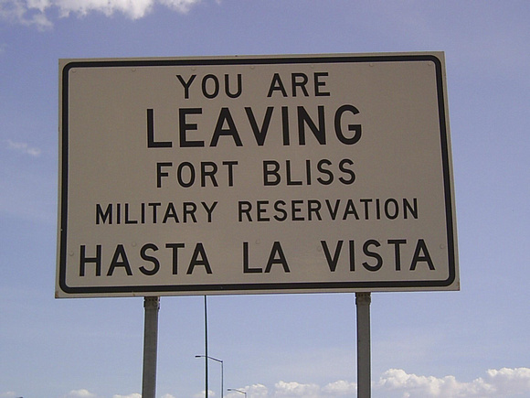 Dan Linn Leaving Fort Bliss, Texas 16 Aug 1969