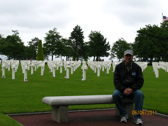 Dan Linn at the Normandy American Cemetery