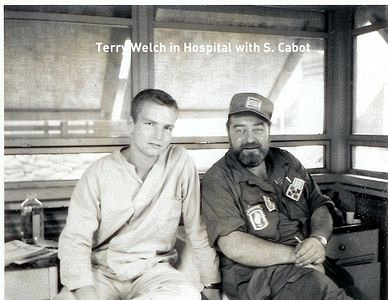 Terry Welch with Sebastian Cabot,(actor) in the hospital